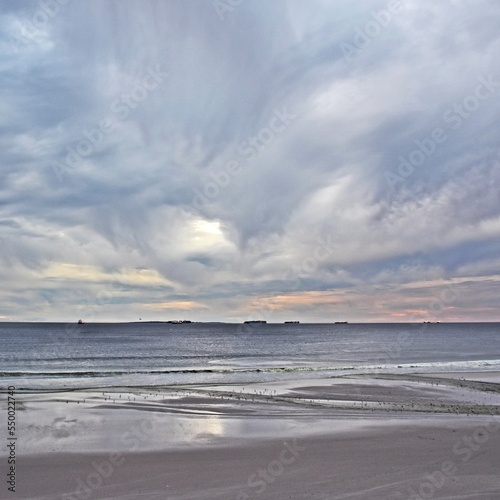 seascape with a beautiful sunset on the beach in Milnerton