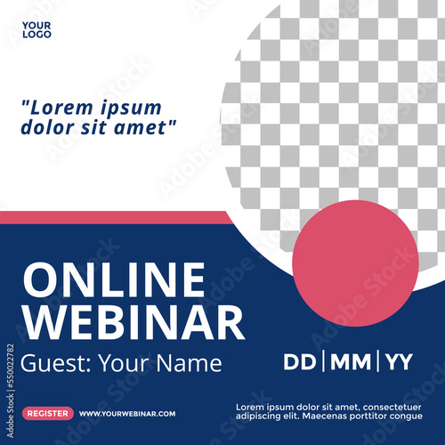 Webinar Poster Design for Social Media. Good for Promotion Your Webinar