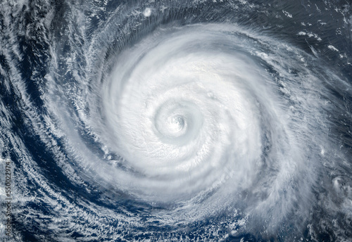 Super Typhoon, tropical storm, cyclone, hurricane, tornado, over ocean. Weather background. Typhoon, storm, windstorm, superstorm, gale moves to the ground. Elements of this image furnished by NASA.