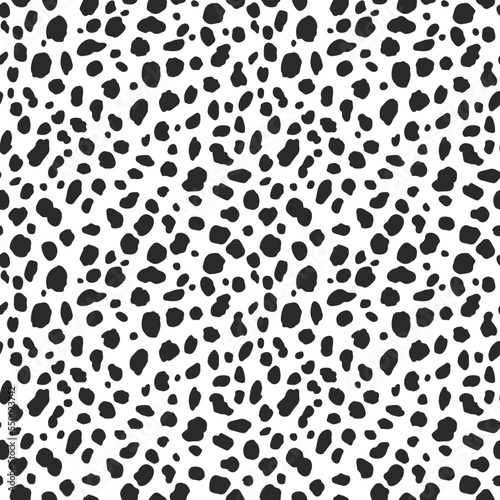 Dalmatian spotted seamless pattern
