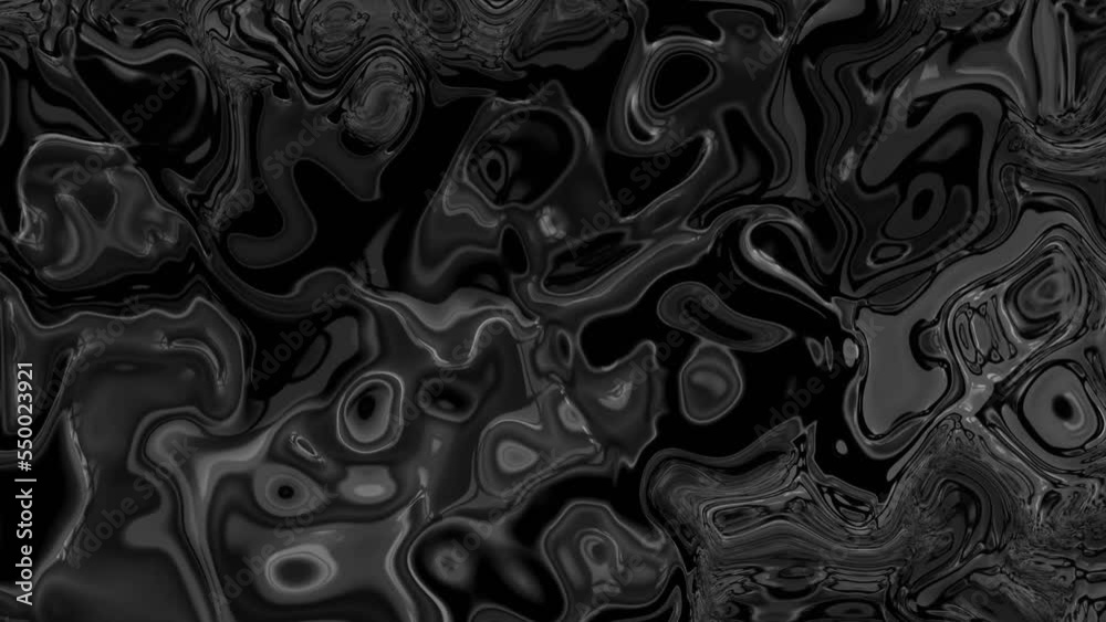 Black white glossy liquid motion animated background
