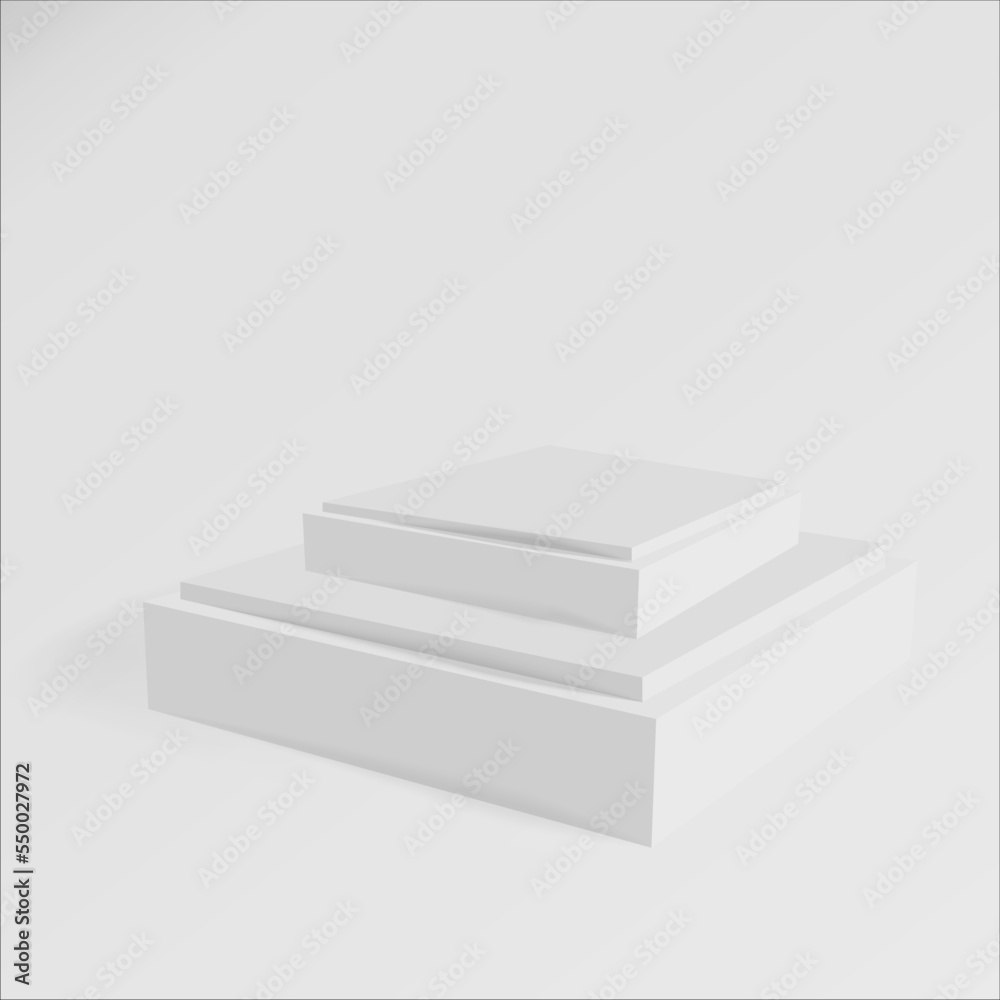 Pedestal for display. Platform for design. Realistic 3D empty podium Pedestal for display. Platform for design. Realistic 3D empty podium