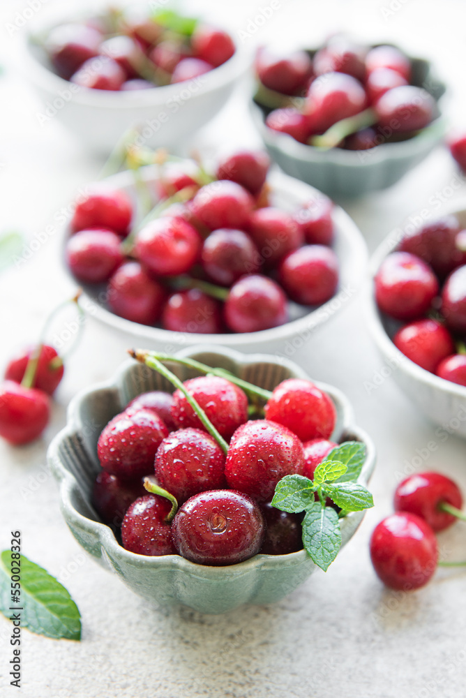 Fresh red cherries fruit Fresh red cherries fruit