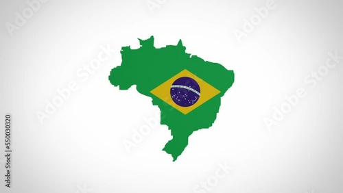 3D Disk with Brazil Map Intro