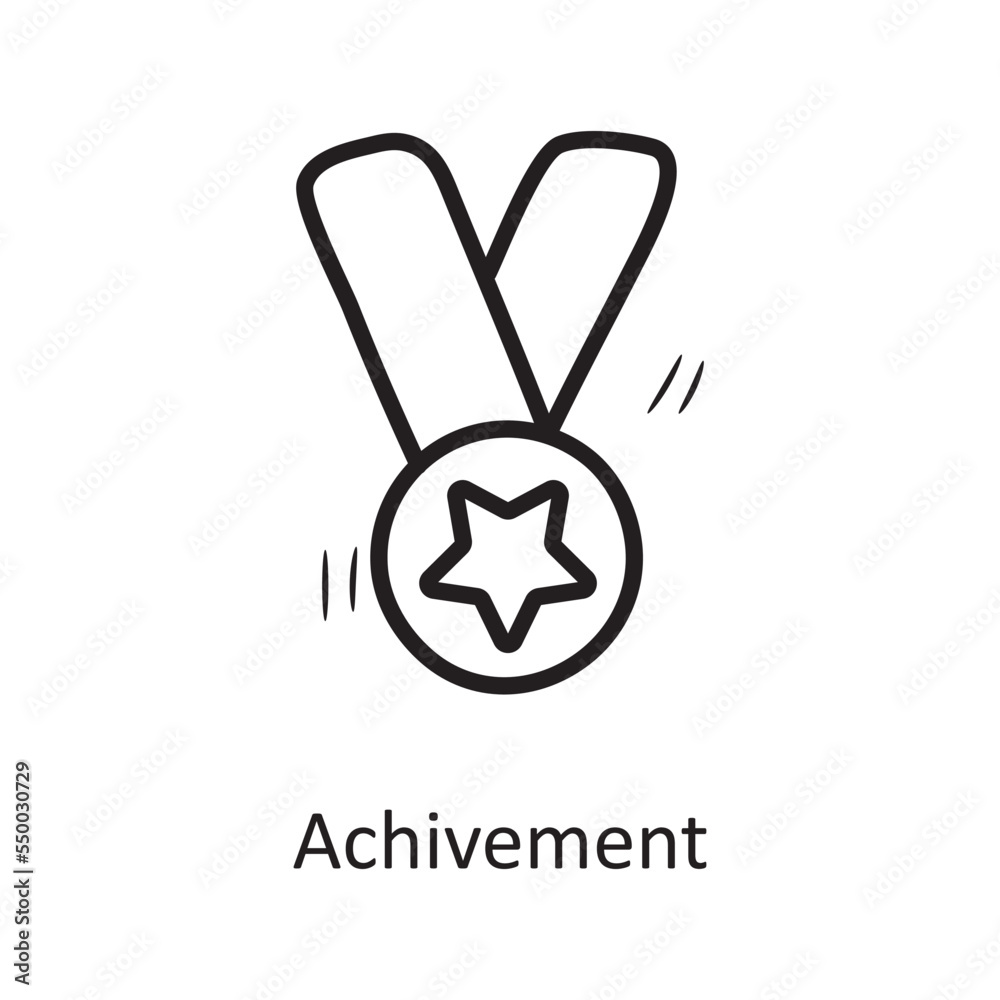 Achievement vector outline Icon Design illustration. Business Symbol on White background EPS 10 File Achievement vector outline Icon Design illustration. Business Symbol on White background EPS 10 File