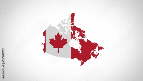 3D Disk with Canada Map Intro