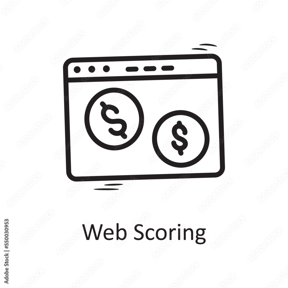 Web Scoring vector outline Icon Design illustration. Business Symbol on White background EPS 10 File Web Scoring vector outline Icon Design illustration. Business Symbol on White background EPS 10 File