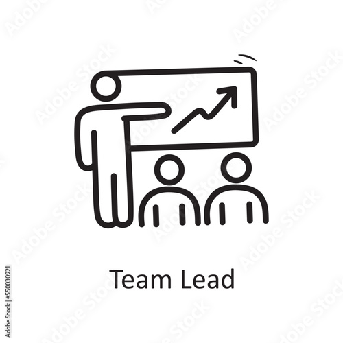 Team lead vector outline Icon Design illustration. Business Symbol on White background EPS 10 File