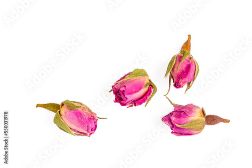 Rose flower dry tea isolate...