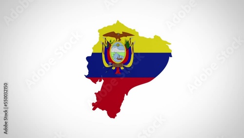 3D Disk with Ecuador Map Intro
