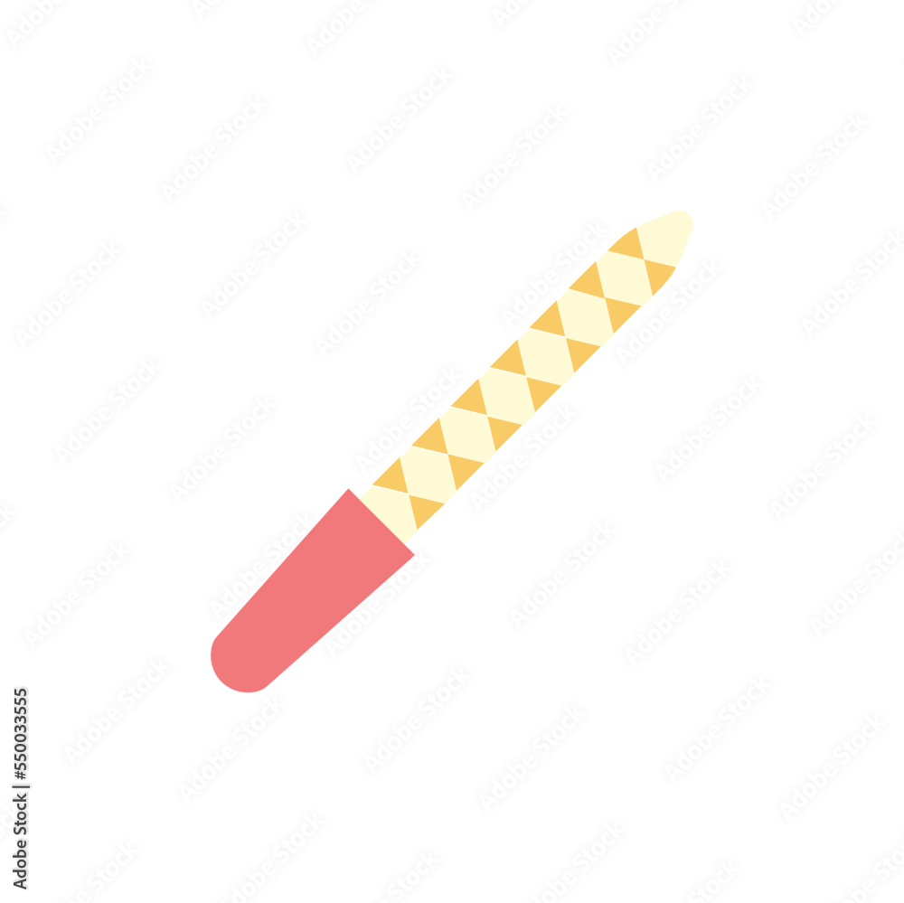 Nail file icon in color, isolated on white background Nail file icon in color, isolated on white background
