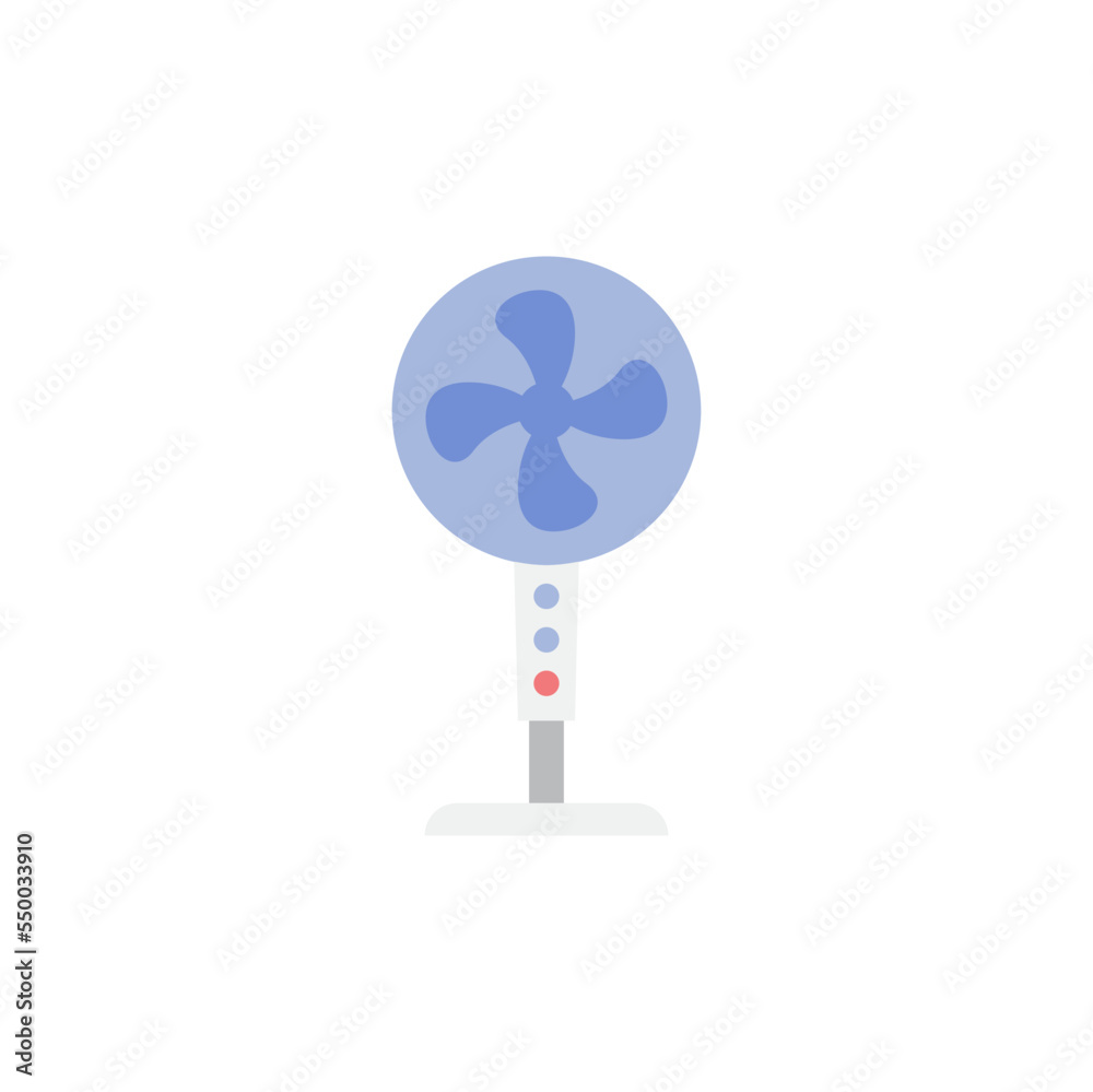 Fan icon in color, isolated on white background 