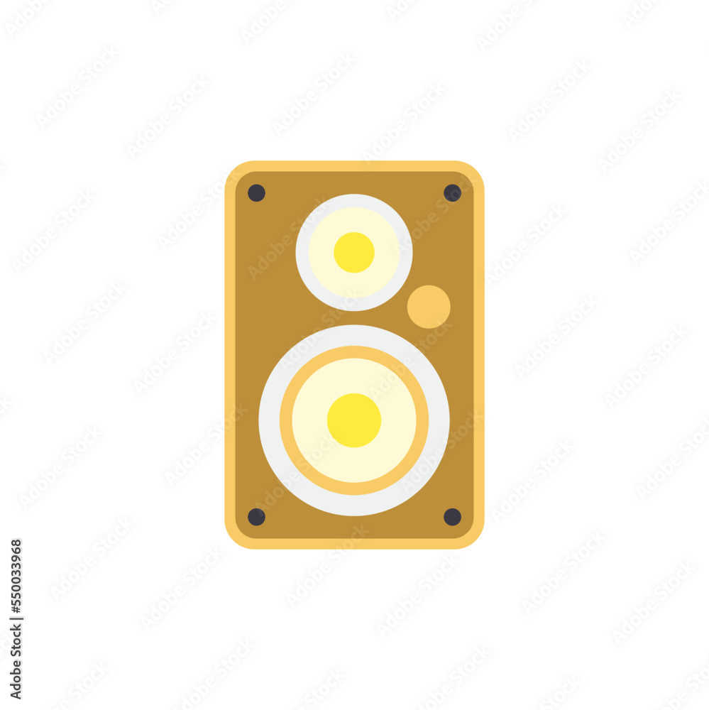 Speaker icon in color, isolated on white background Speaker icon in color, isolated on white background
