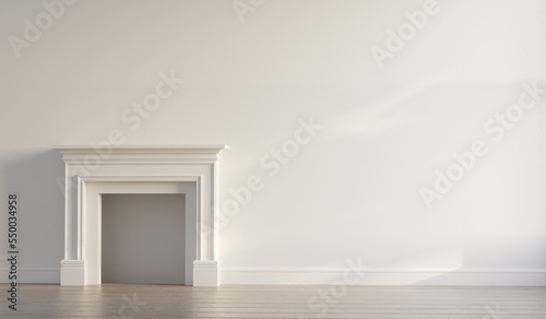 Fotografia Large traditional fireplace without a fire