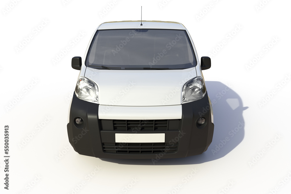 3d illustration - White van on a white background 3d illustration - White van on a white background
