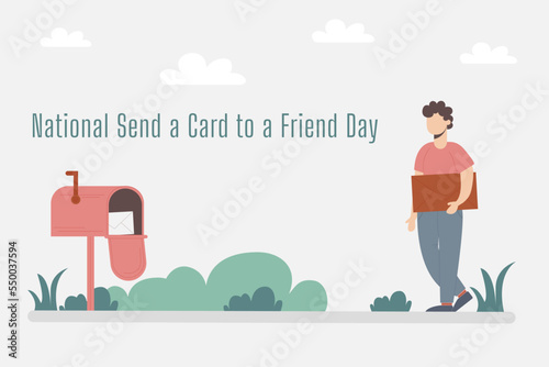 National Send a Card to a Friend Day. Banner
