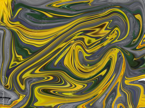 Glowing particles liquid dynamic flow. Trendy fluid cover design