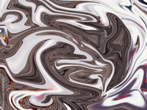 Glowing particles liquid dynamic flow. Trendy fluid cover design