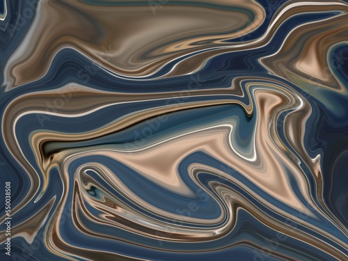 Glowing particles liquid dynamic flow. Trendy fluid cover design