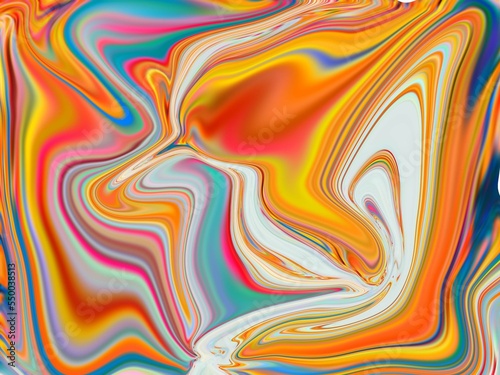 Glowing particles liquid dynamic flow. Trendy fluid cover design