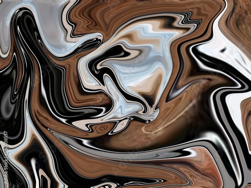 Glowing particles liquid dynamic flow. Trendy fluid cover design