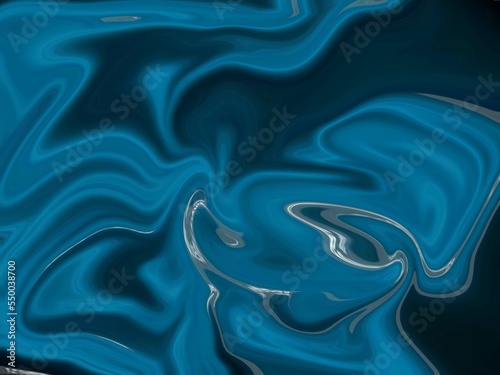 Glowing particles liquid dynamic flow. Trendy fluid cover design