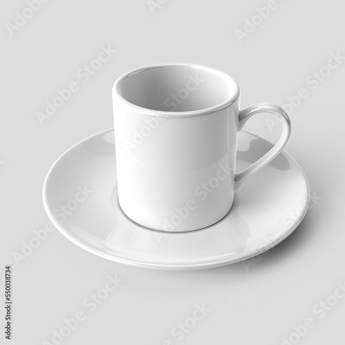 3d illustration - White espresso cup