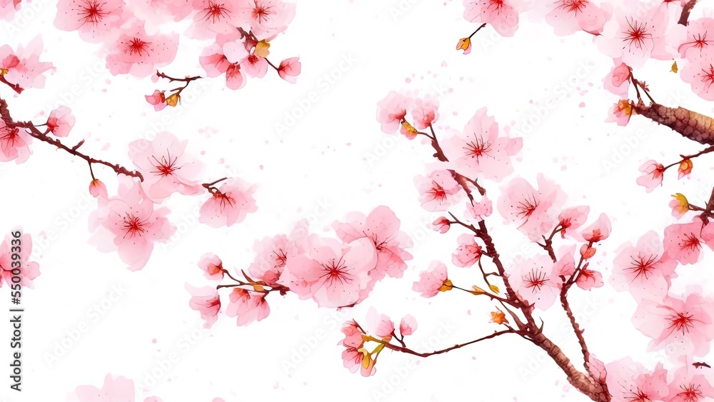 Cherry tree spring flower background
