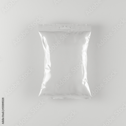 3d rendering - White foil bag