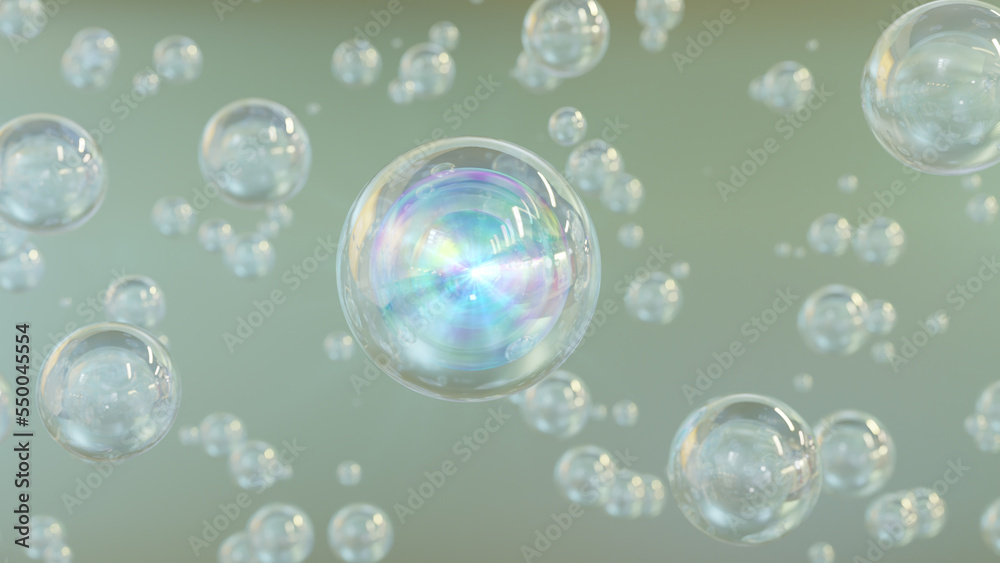 3D cosmetic rendering Blue Bubbles of serum on a blurry background. Design of collagen bubbles. Essentials of Moisturizing and Serum Concept. Concept of vitamins for beauty and health. 3D cosmetic rendering Blue Bubbles of serum on a blurry background. Design of collagen bubbles. Essentials of Moisturizing and Serum Concept. Concept of vitamins for beauty and health.