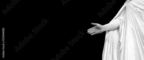Fotografia Hand of Jesus the Savior with Nail Marks from Crucifiction and Resurrection