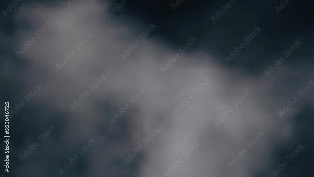 Mysterious fog animation on black background
