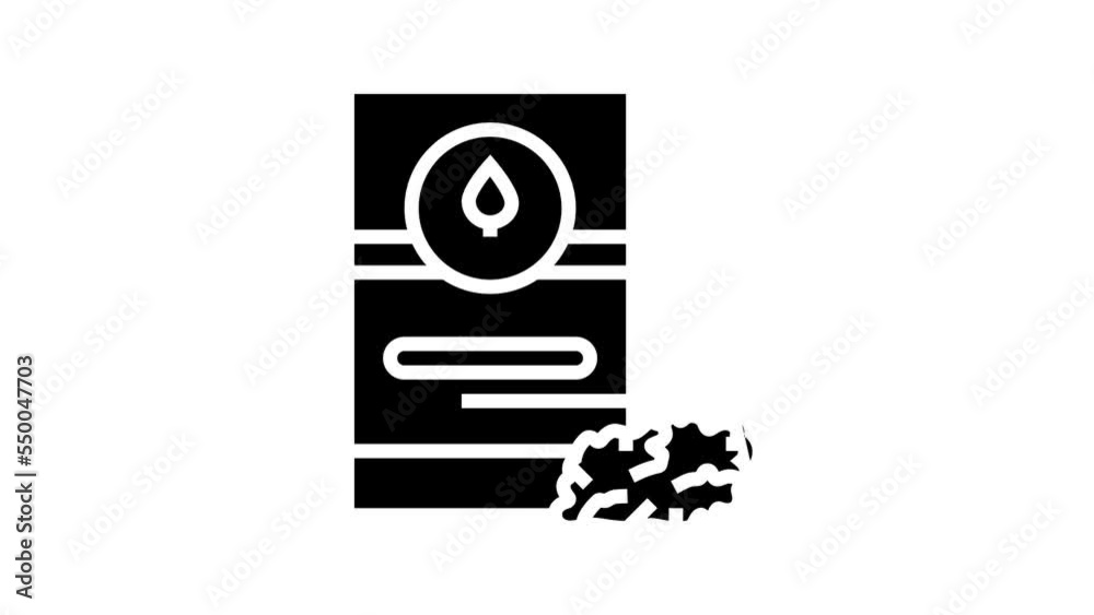 raspberry leaf tea line icon animation raspberry leaf tea line icon animation