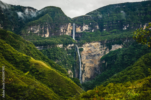 gocta waterfall Peru andes jungle forest  photo
