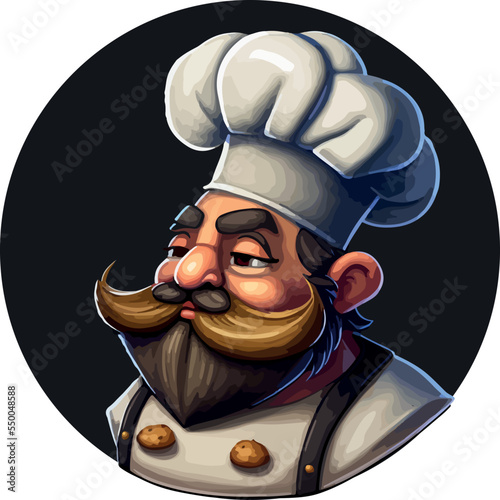 Pastry chef with long beard