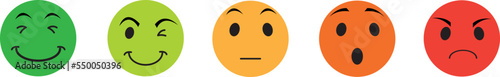 Set of emoticons with different moods.