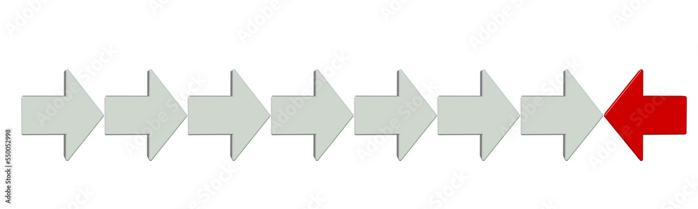 red arrow on white red arrow on white