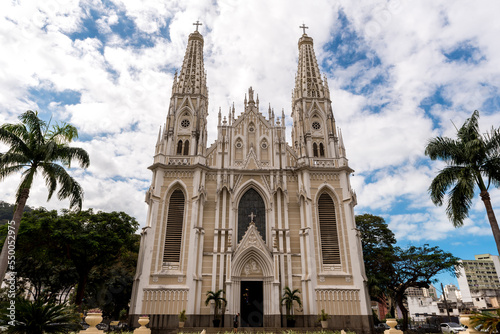 Facade of Cathedral in Vitoria City, Espirito Santo State, Brazil photo