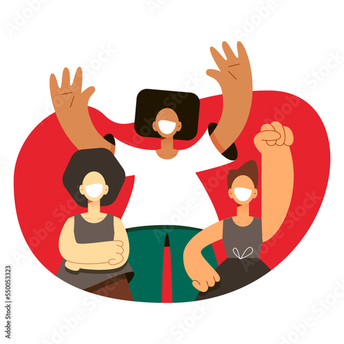 young people, simple design element