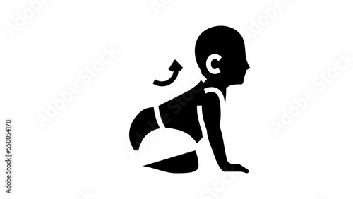symmetrical tonic neck reflex glyph icon animation photo