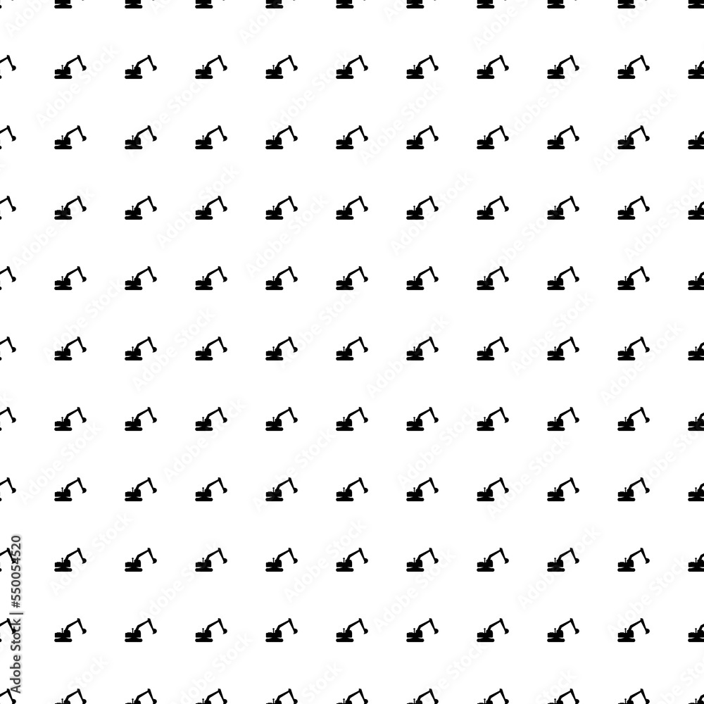 Square seamless background pattern from black excavator symbols. The pattern is evenly filled. Vector illustration on white background Square seamless background pattern from black excavator symbols. The pattern is evenly filled. Vector illustration on white background