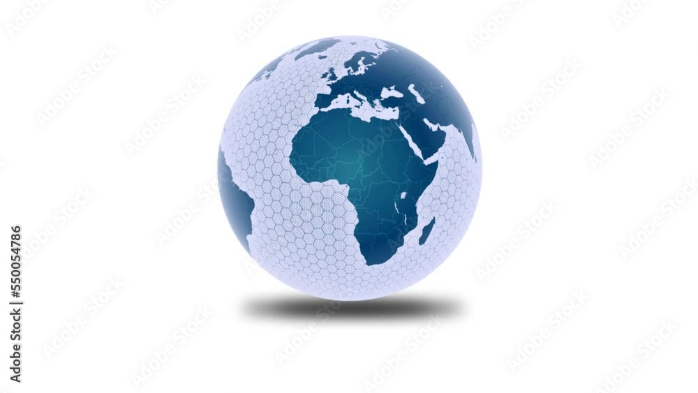 3d rotated planet earth white background 3d rotated planet earth white background