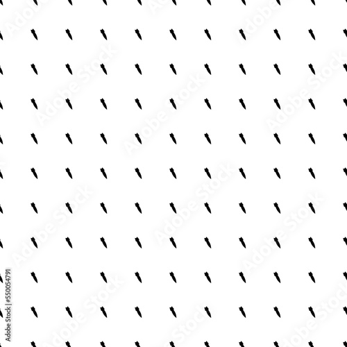 Square seamless background pattern from black falling rocket symbols. The pattern is evenly filled. Vector illustration on white background