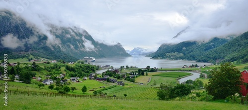 Sky Princess in a misty Skjolden