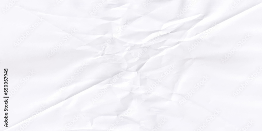 White crumpled paper texture pattern. Rough grunge old blank. Vector abstract background.