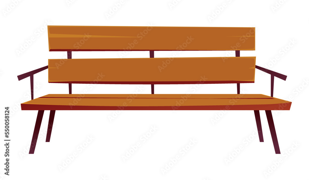 Vector Bench isolated. Park wooden bench illustration. Vector Bench isolated. Park wooden bench illustration.