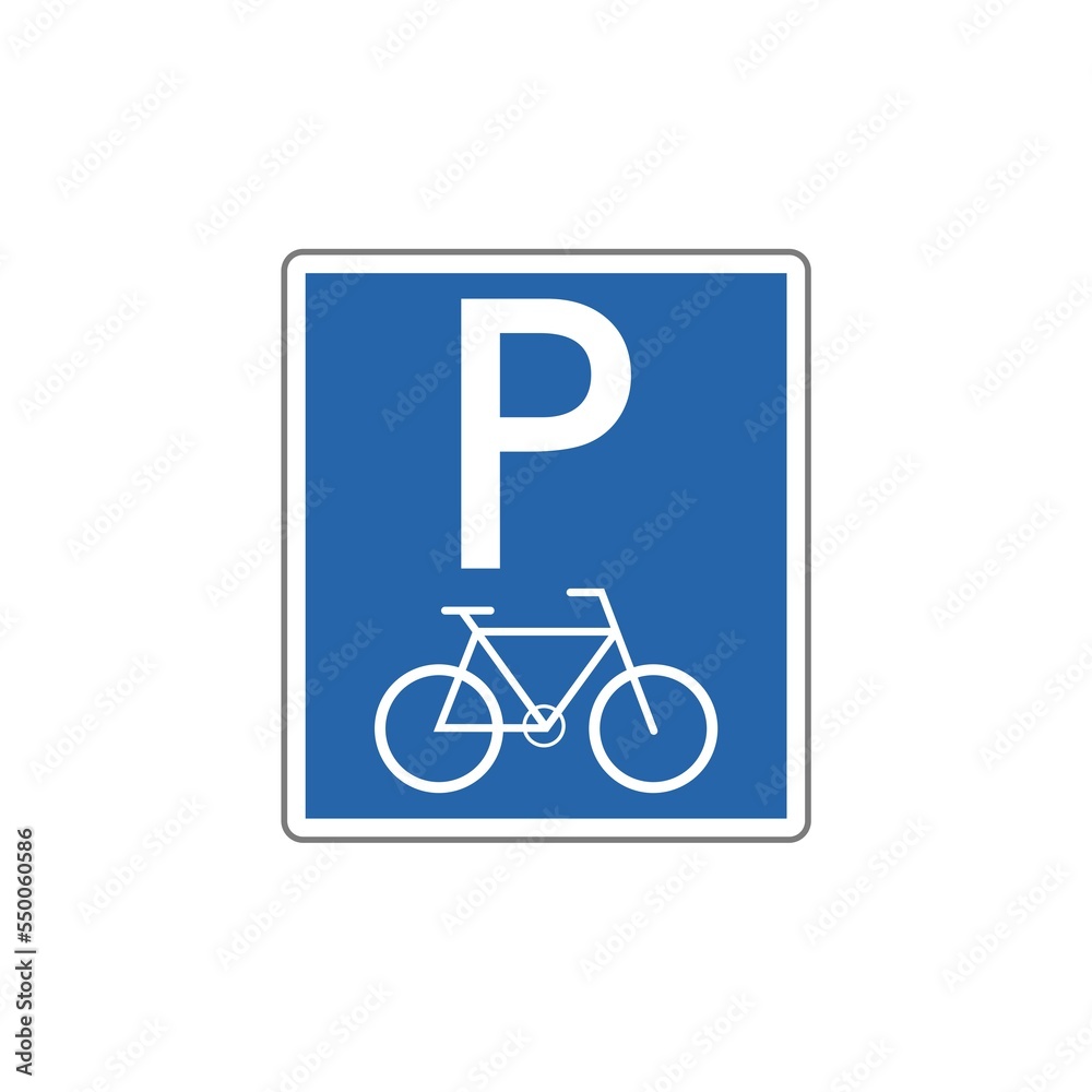 Parking only for bicycle icon isolated on white background Parking only for bicycle icon isolated on white background