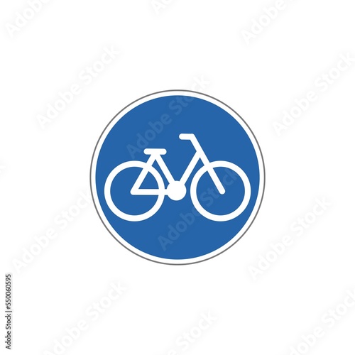 Parking only for bicycle icon isolated on white background