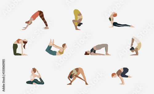 Yoga vector in flat design