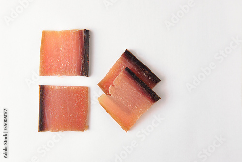 Tuna salting on a white background typical of Spain
 photo